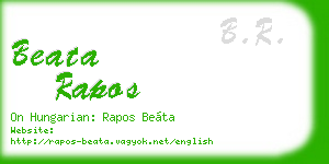 beata rapos business card